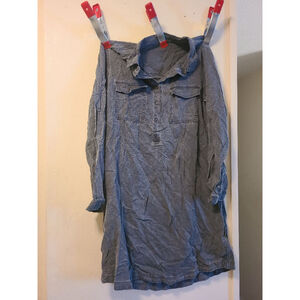 Women's Old Navy dress shirt Size L Gray Long Sleeve